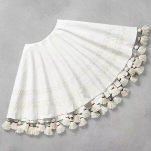 Hearth & Hand Magnolia Embroidered Christmas Tree Skirt NEW! White Cream